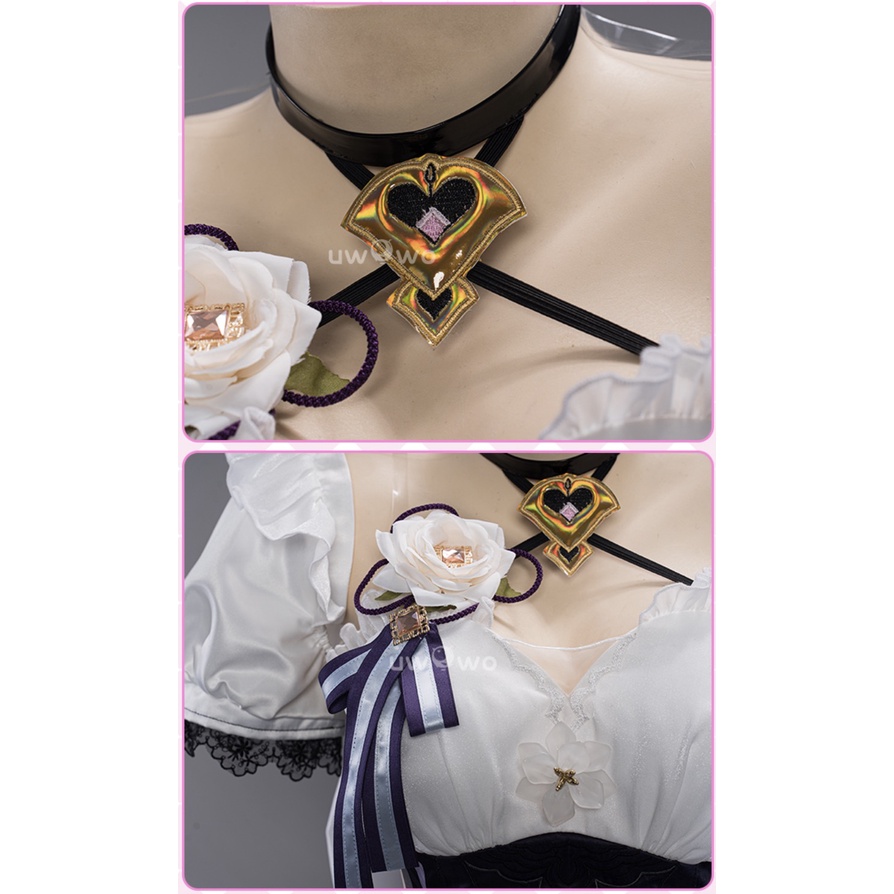 PRE-SALE UWOWO Game Honkai Impact 3rd: Elysia Maid Costume Miss Pink Elf Dress Cosplay Costume