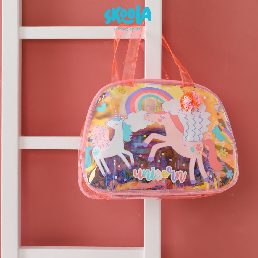 Skoola Tas Anak Perempuan Kursus Les SD Remaja Multifungsi Tote Unicorn Mermaid Waterproof - Horu