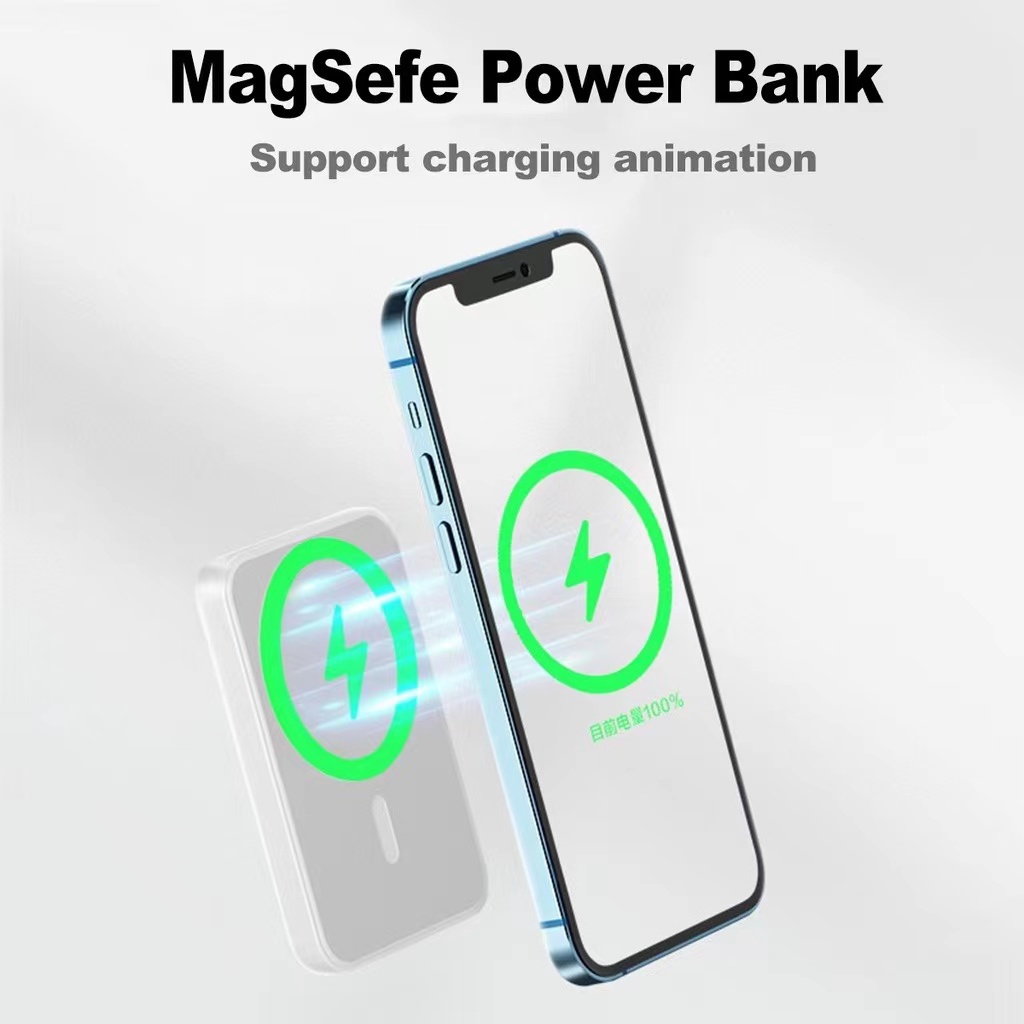 YUN Mall  Magnetic Magsafe Powerbank 15W Fast Charging 10000mAh Wireless Battery Pack / Wireless Charger / Power Battery