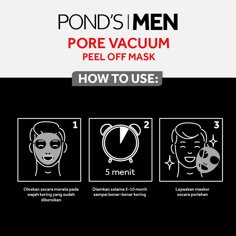 Pond's Men Pore Vacuum Foam+Scrub 90 ml - Pembersih Wajah Pria Anti Minyak