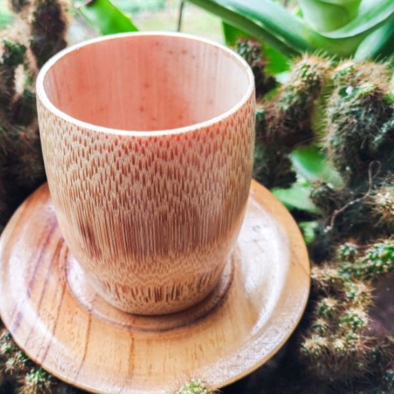 Gelas Bambu Mini Sloki Bambu Mini Gelas Sloki Bambu Mini 30ml Gelas Bambu Herbal Cocok Untuk Minum J