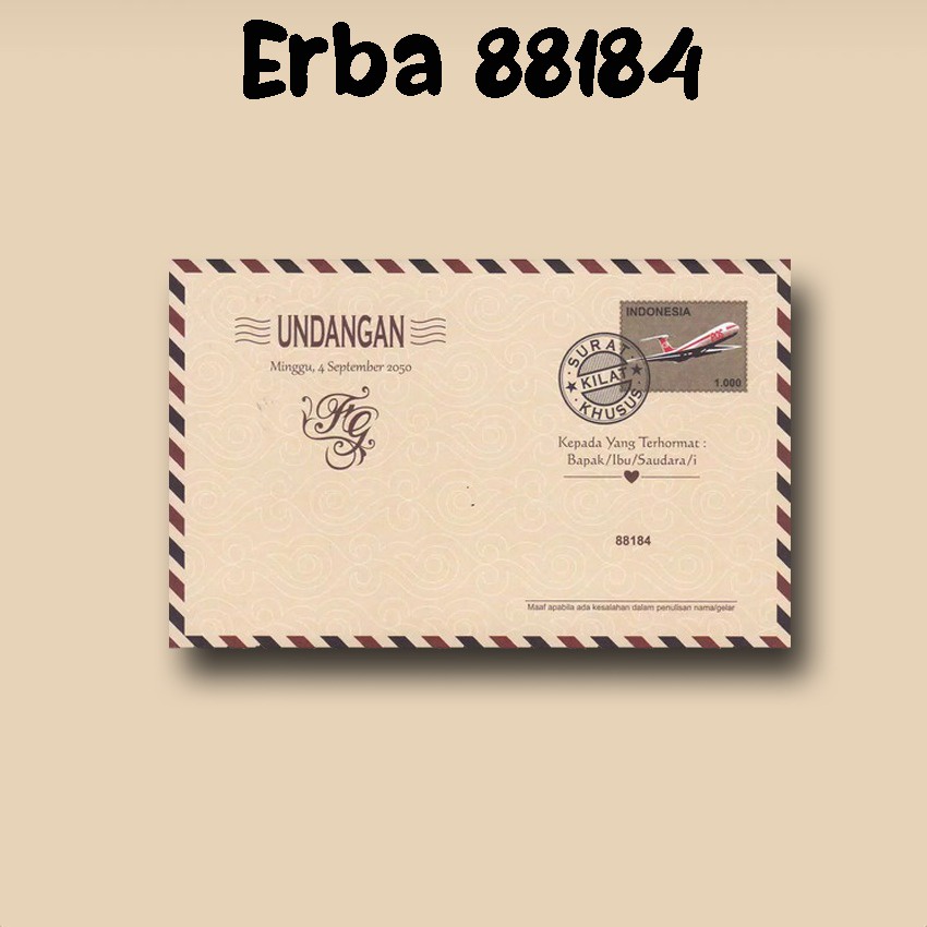 

Blangko Undangan Pernikahan ERA BARU / ERBA 88184 / UNDANGAN KOSONGAN / UNDANGAN + CETAK / HARGA MURAH BERKUALITAS