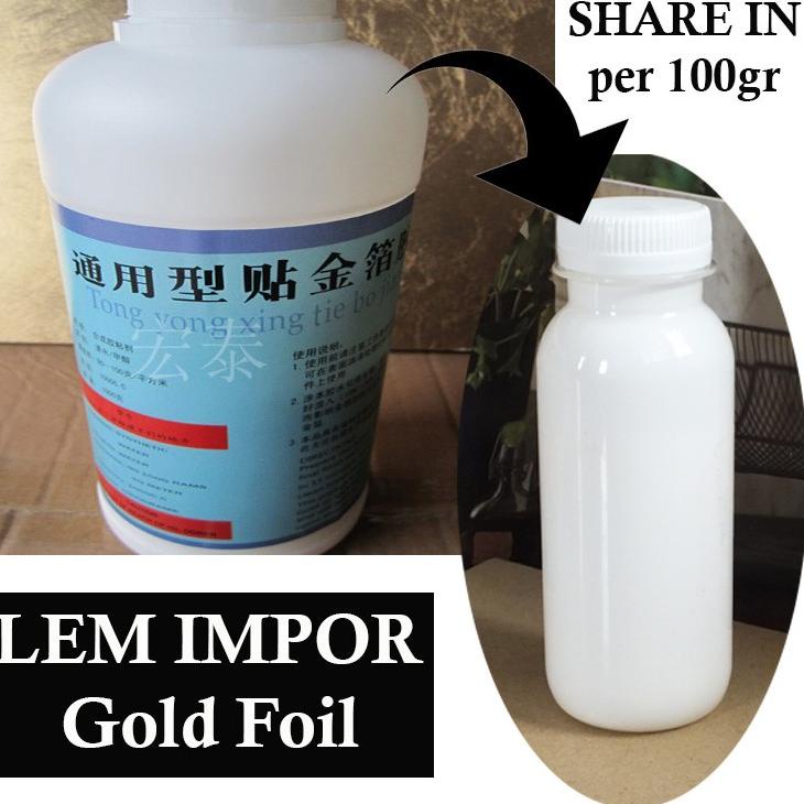 

Paket Pilihan 100GR Lem Impor Perekat Gold Foil Kertas Foil Prada Sepuhan Emas Gold Leaf Glue