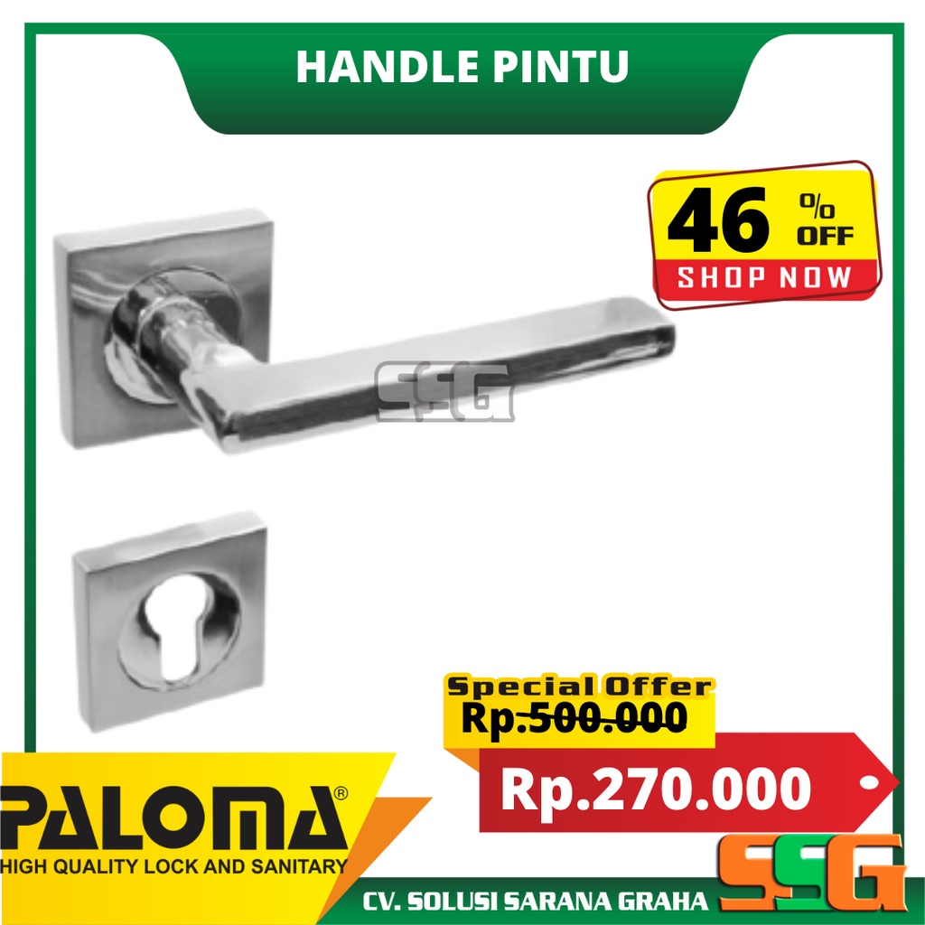 Handle Pintu PALOMA HRP658 PLM HRP HAVANA SQ  Gagang Pintu