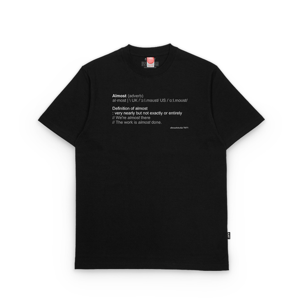 Almost Studio - T-Shirt - Lexicon - Black