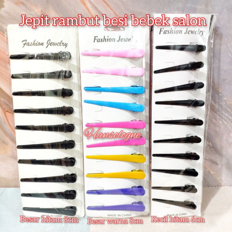 jepit rambut besi model bebek buaya salon lusinan isi 120 pcs