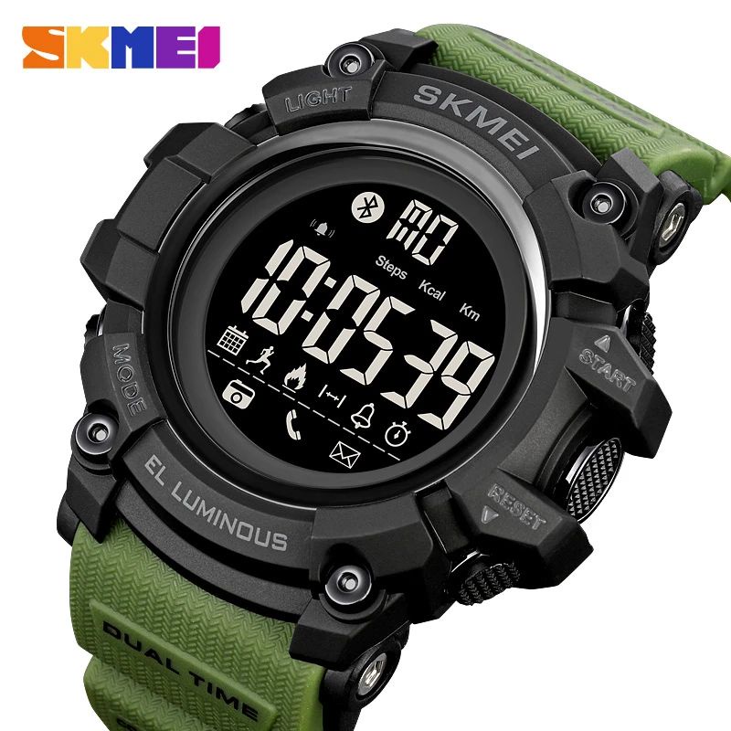 SKMEI 2053 Jam Tangan Pria Smartwatch Digital Bluetooth Anti Air 5 Bar WATCHKITE WKOS