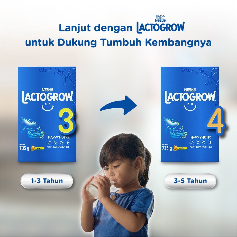 Nestlé LACTOGROW 3 Happynutri Madu Vanilla 1kg Rasa Madu dan Vanilla 1000gr 1000g 1000 gram