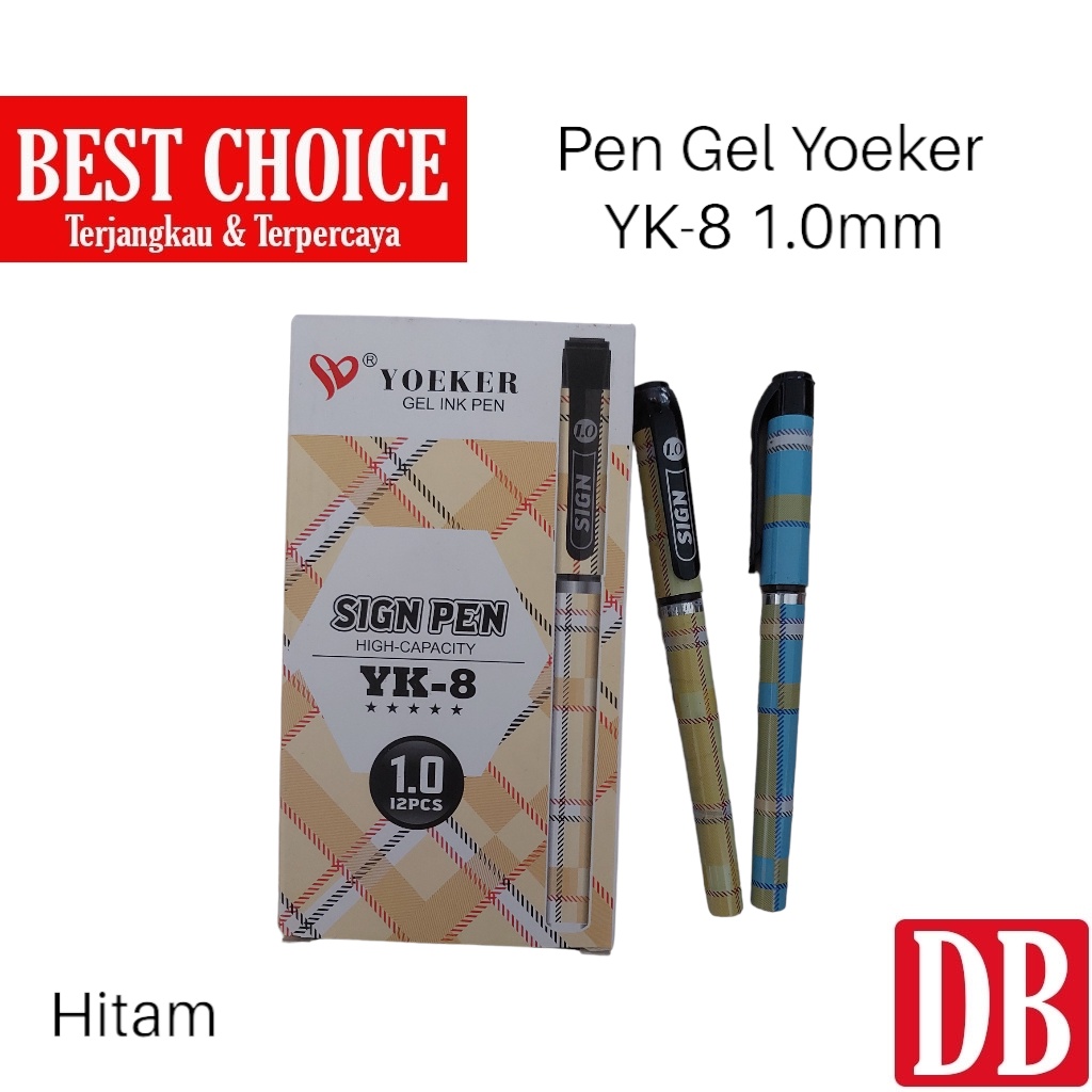 

Gel pen / Pulpen / Sign pen Yoeker 1.0 mm Hitam