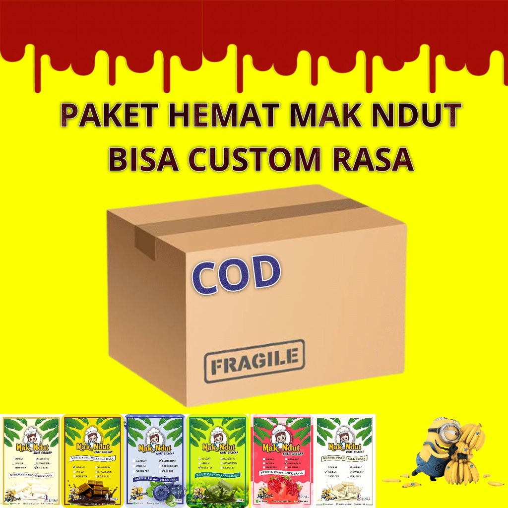 

Keripik Pisang Lumer Paket Hemat Bisa Custom Rasa 5pcs 1Kg || GRATIS ONGKIR