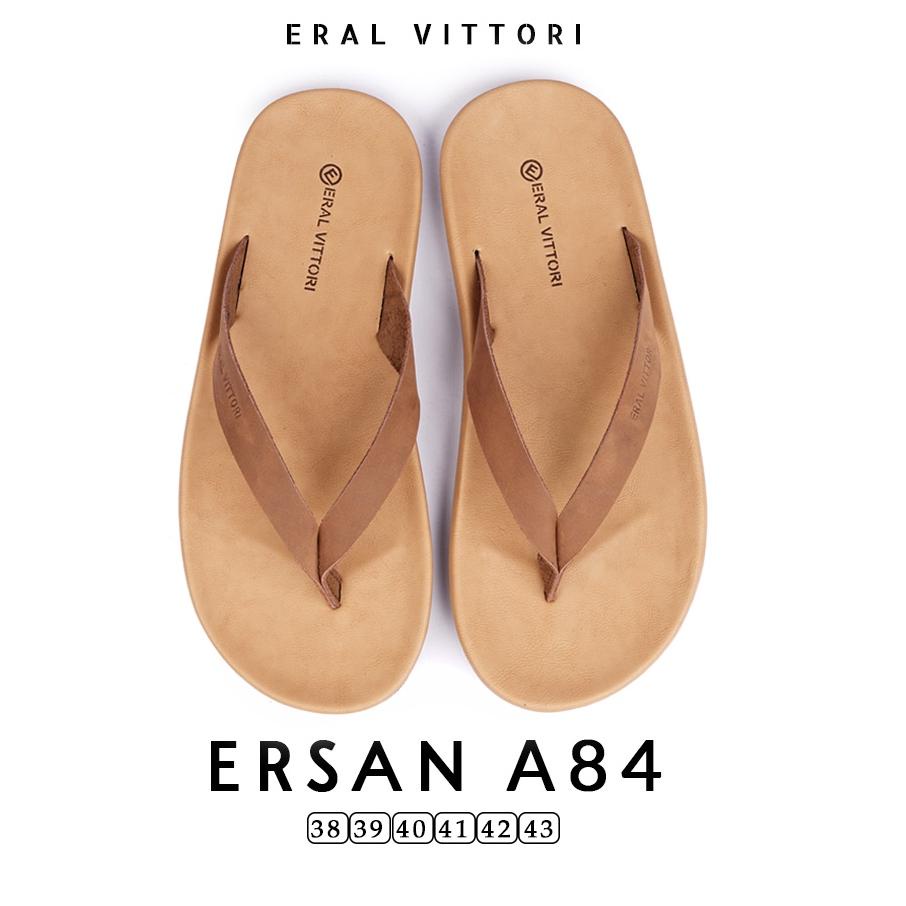 TERMURAH ERAL VITTORI - Sandal Kulit Pria Ersan A84 TAN