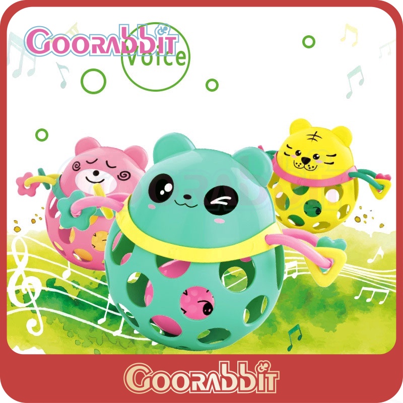 Mainan Rattle / Teether Bayi 0-12 Bulan Desain Hewan