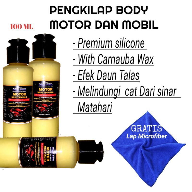 Paket Restorasi Motor 2in1 Pengkilap Body Motor Penghitam Bodi Kasar Plastik Motor Mobil Permanent