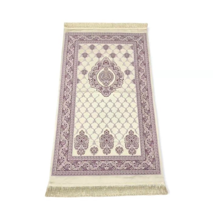PROMO SAJADAH TURKI PREMIUM SILK SATIN BUNGA BORDIR SAJADAH SIZE 70X110CM - PINK MINI TERBARU TERLAR