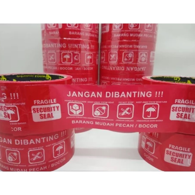 Lakban Fragile Jangan Dibanting 100 Meter x 2 Inch 48 mm GOLDLAND 100M X 48MM