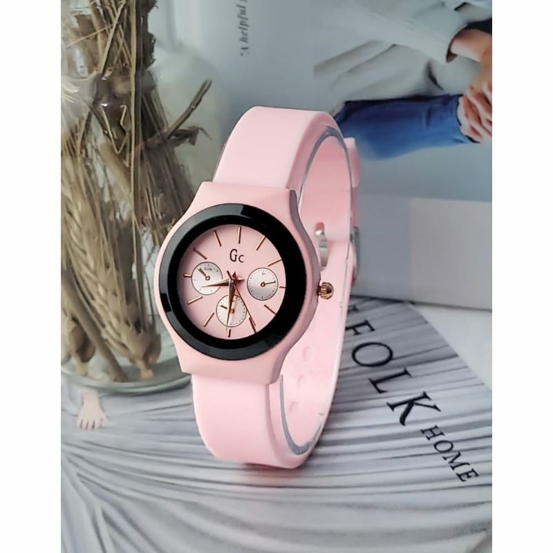 Jam Tangan GC Wanita Rubber Halus Terlaris Kasual Bisa COD