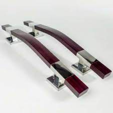 HANDLE PINTU CEKUNG MOTIF SERAT KAYU handle pintu serat kayu coklat natural tarikan pintu kotak J ga
