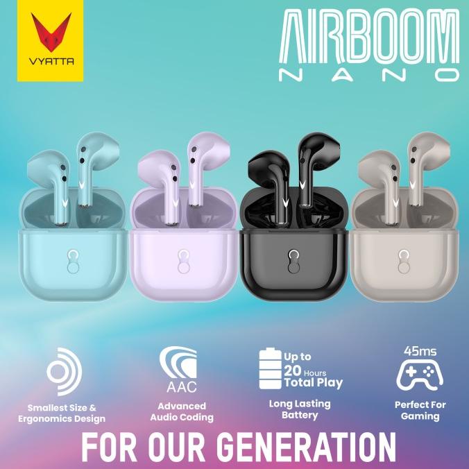VYATTA Airboom Nano Headset Earphone TWS Bluetooth -FS