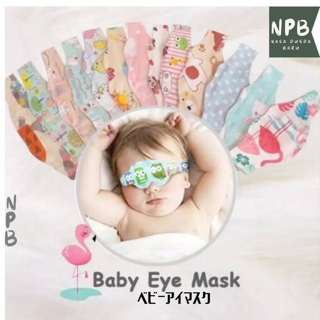 Kacamata Kain Jemur Bayi Karakter - Eye Mask Baby Sunbathe Unik - PENUTUP MATA BAYI