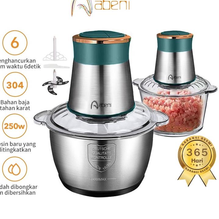 ♘ Abeni Penggiling Daging Serbaguna/Sepenuhnya otomatis Meat Grinder chopper 2L  blender Chopperdagi