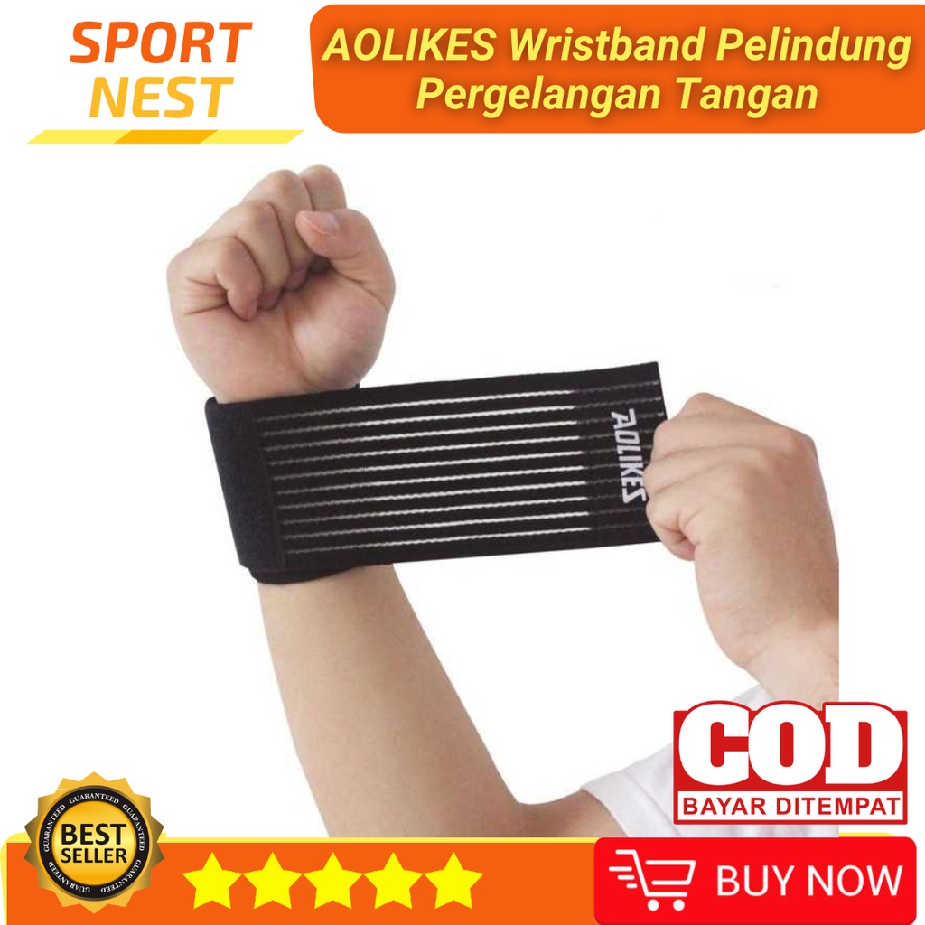 Wrist Support Aolikes Wirtsband Deker Pelindung Pergelangan Tangan pria wanita Handband pergelangan 