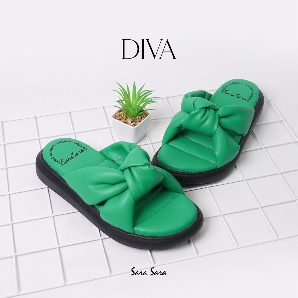 Sara Sara DIVA Sandal Wedges Wanita sandal empuk terbaru