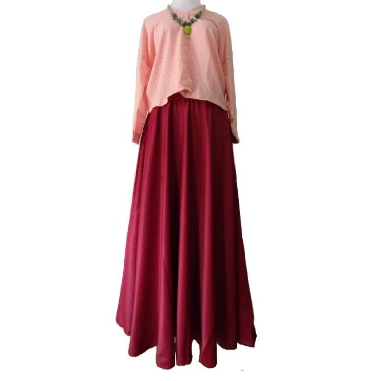 READY Rok satin velvet premium / Rok Muslim / Rok Panjang / Rok Pesta