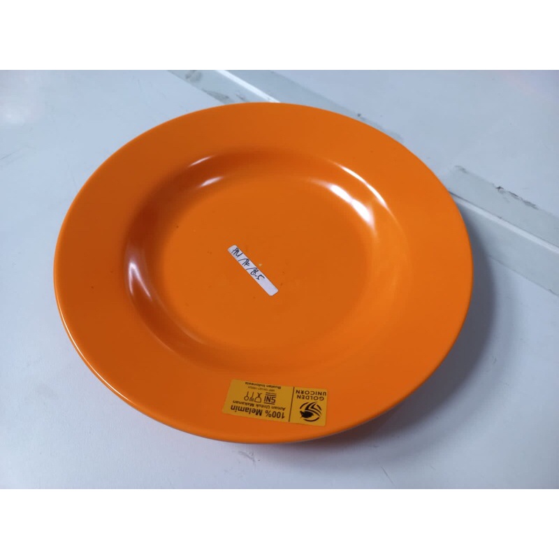 Piring melamin golden unicorn  p07-5 orange labu