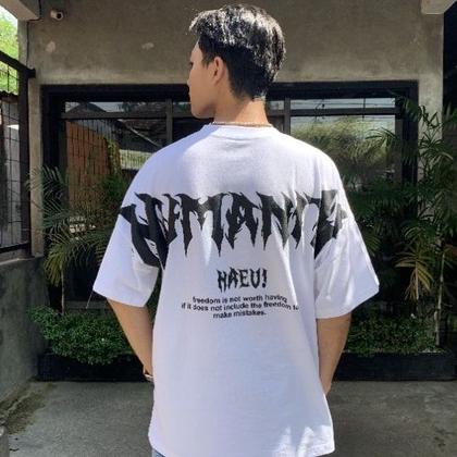 REKOMENDASI HAEV! T-shirt White Oversize - Humanity T-shirt/kaos/pakaian
