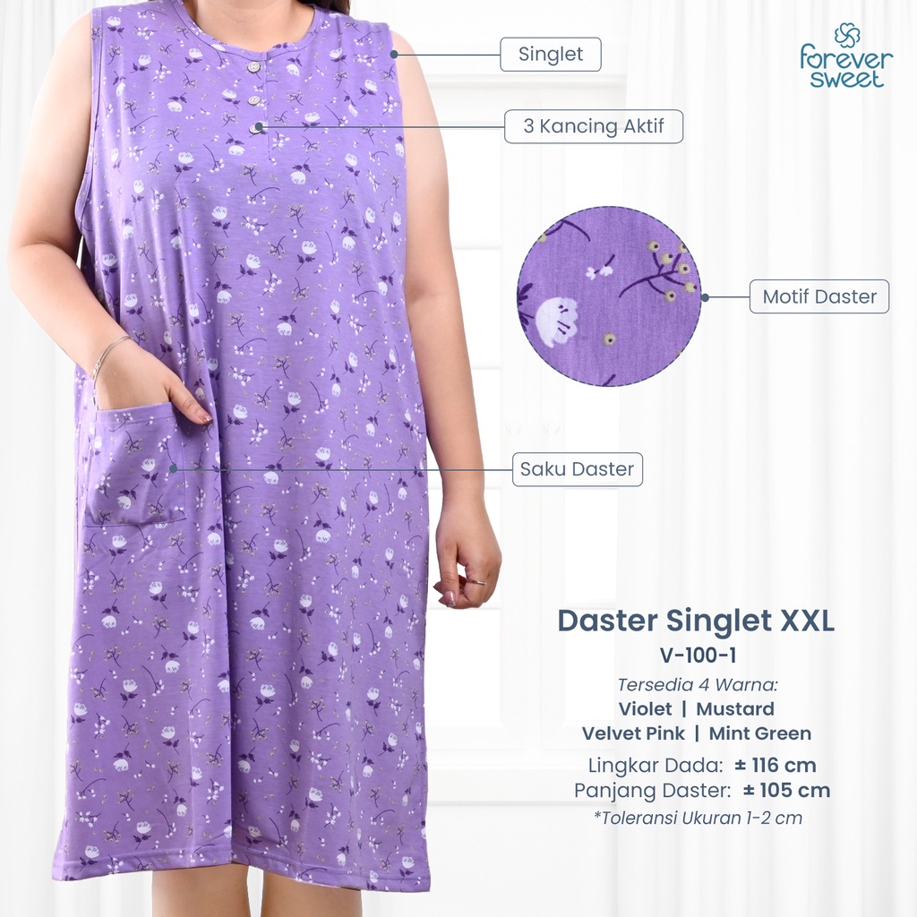 FOREVER SWEET Daster Singlet Kutung Jumbo XXL Busui (F)