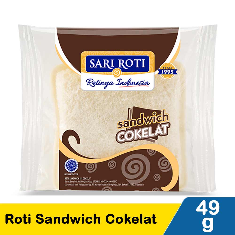 

Sari Roti Sandwich Cokelat 49 gr