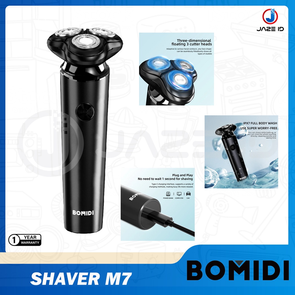 BOMIDI M7 Alat Cukur Rambut Kumis Jenggot Shaver Electric Elektrik