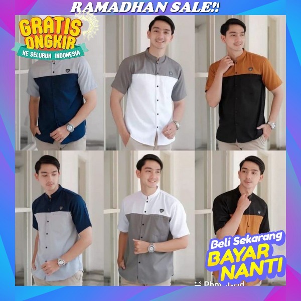 Baju Muslim Pria Dewasa 2023 Lengan Panjang Pendek Terbaru Kemejamuslim Laki Distro Pakistan Bahan T