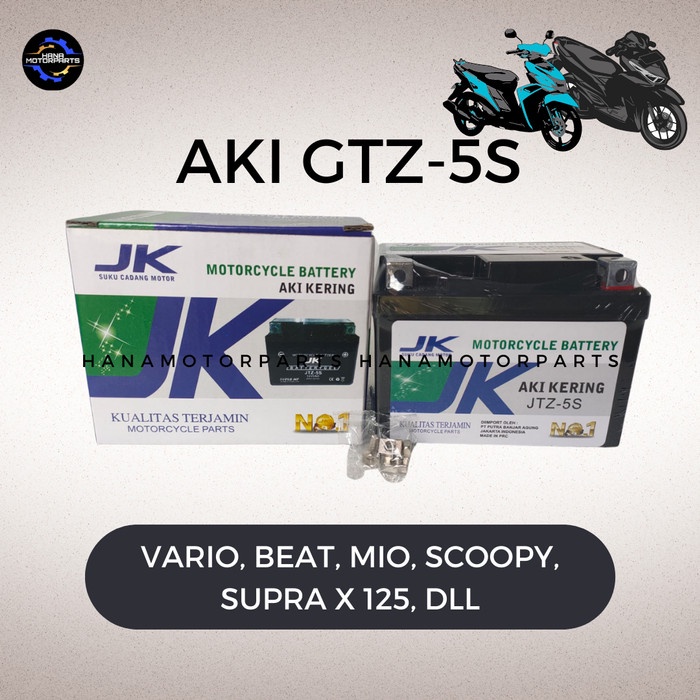 Aki Motor Honda Beat Gtz5S Accu Aki Kering