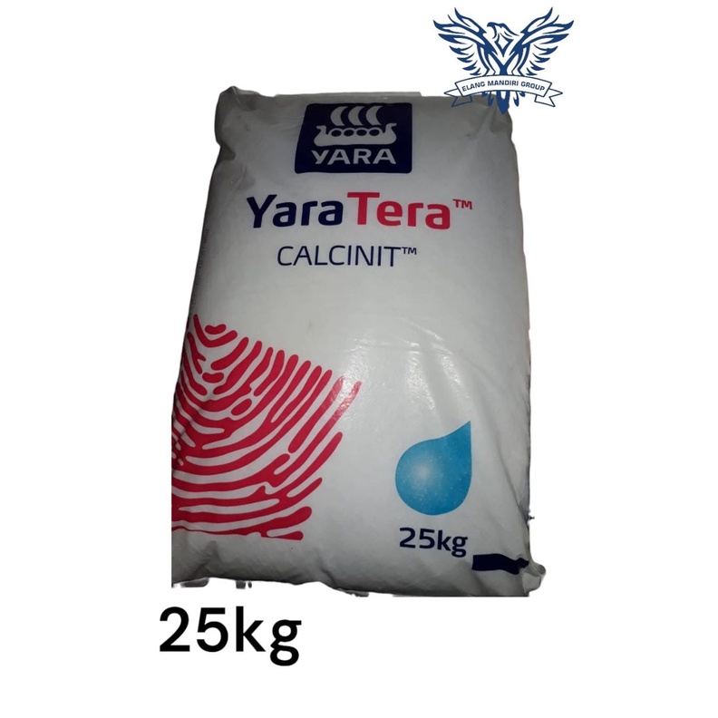 Karungan YaraTera Calcinit 25kg Pupuk Yara Tera Kalsium Nitrat Hidroponik Mengandung Nitrogen (N) 15,5% Kalsium (CaO): 26.3% YARA