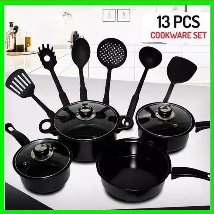 Panci GIONEE/Cookware Set 13 Pcs / Panci Teplon Tebal Anti Lengket