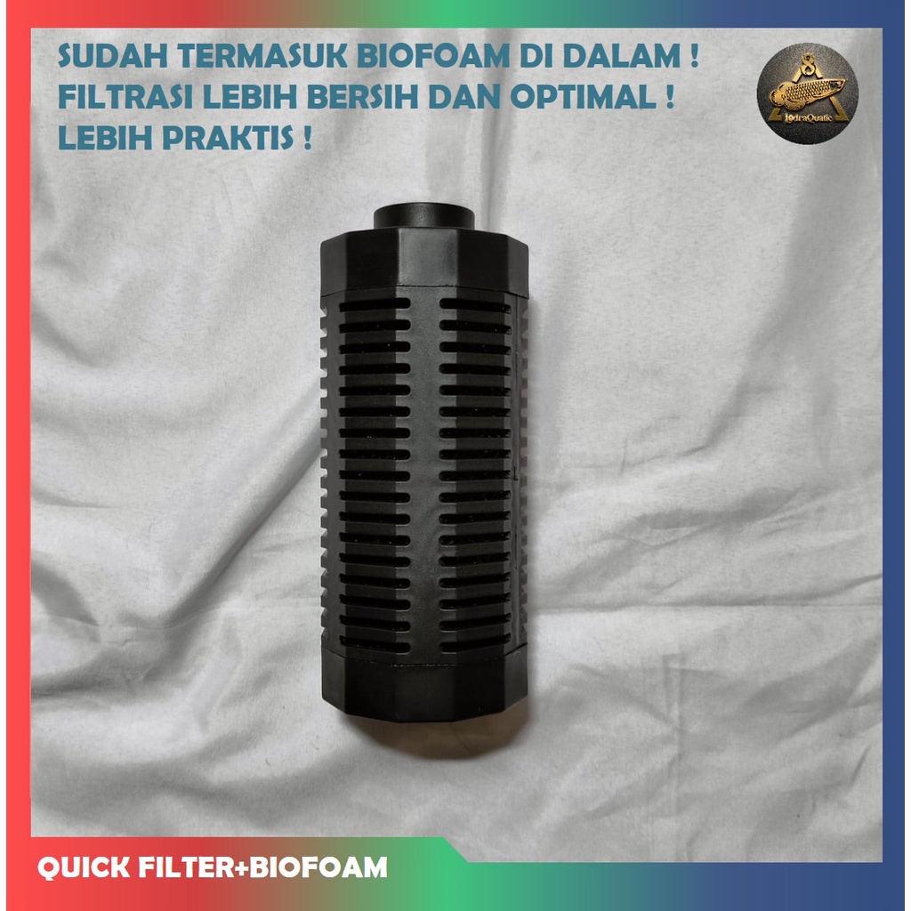 CASING QUICK FILTER BIOFOAM POMPA AQUARIUM FILTER POMPA AQUARIUM REFILL BIOFOAM QUICK FILTER AQUARIUM BUSA HITAM KAPAS HITAM BIOFORM BIOFIL