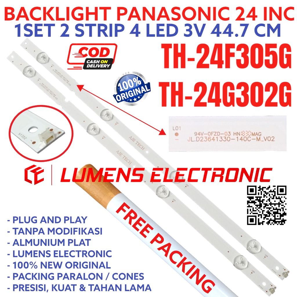 BACKLIGHT TV LED PANASONIC 24 INC TH 24F305 24G305 24F305G 24G305G TH-24F305G TH-24G305G TH-24F305 T