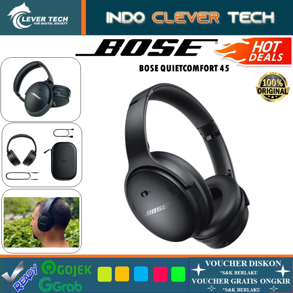 Bose QuietComfort 45 ANC Noise Cancelling Hifi Headphones Wireless