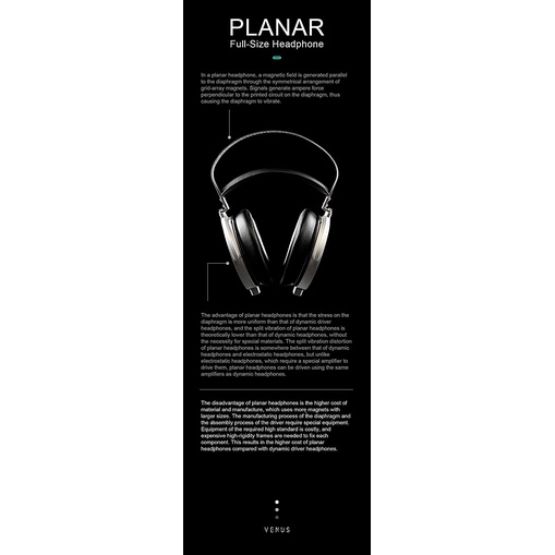 Moondrop Venus Flagship Full-Size 10mm Planar Headphone Headset