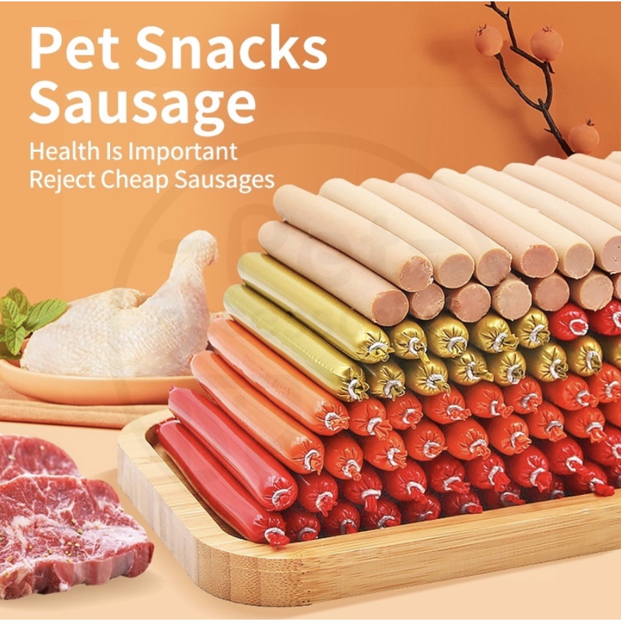 Sosis Kucing 15gr - Sosis Anjing 15gr - Snack Kucing - Snack Anjing - Snack Hewan - Cemilan Kucing - Cemilan Anjing