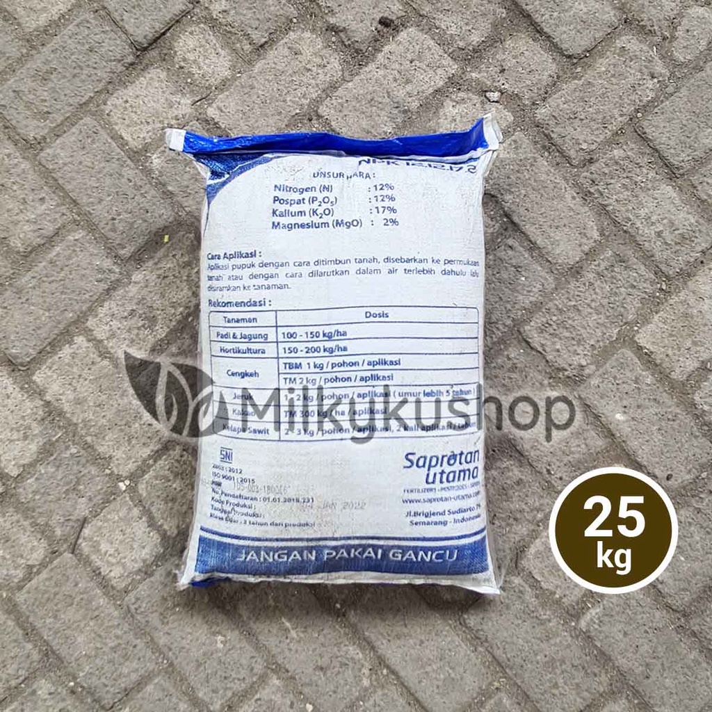 PUPUK PAK TANI NPK 12 12 17 2 ISI 25 KG KEMASAN PABRIK VIA CARGO