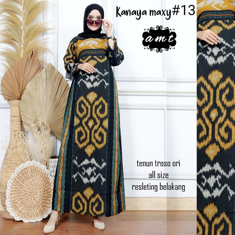 Tunik Longdress Gamis Tenun Troso Jepara Ori