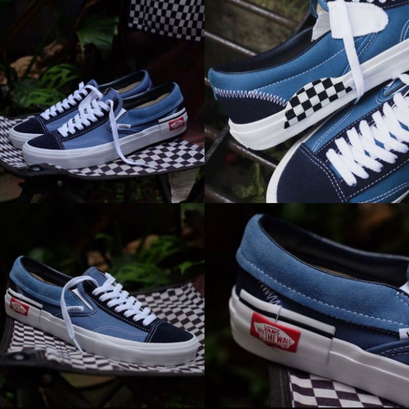 Vans Slip On Cut And Paste Navy Parisian Night Original