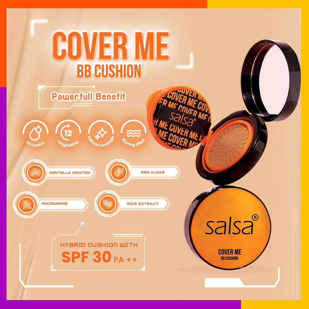 SALSA Cover Me BB Cushion | SPF 30 | Foundation | Coverage | BPOM