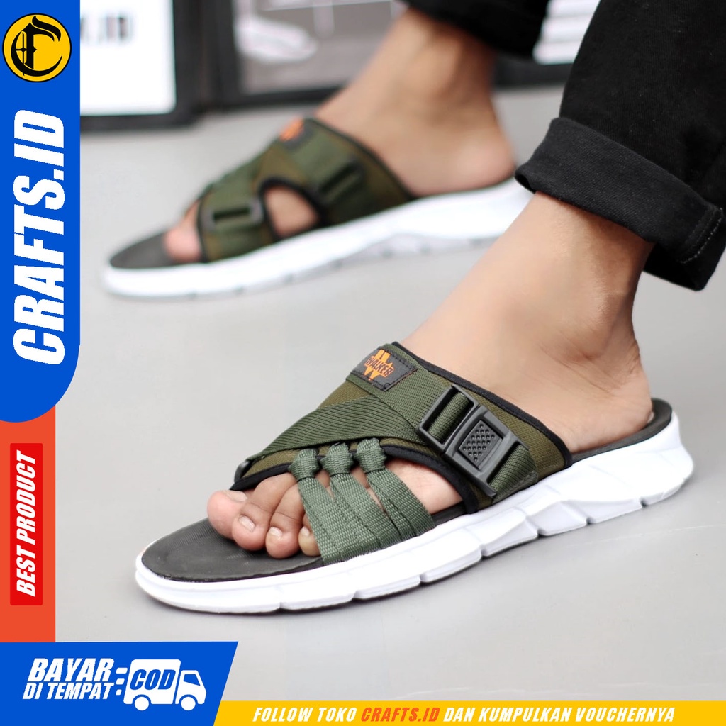 Sandal Slide Pria Sendal Casual Travelling Crafts Anthon