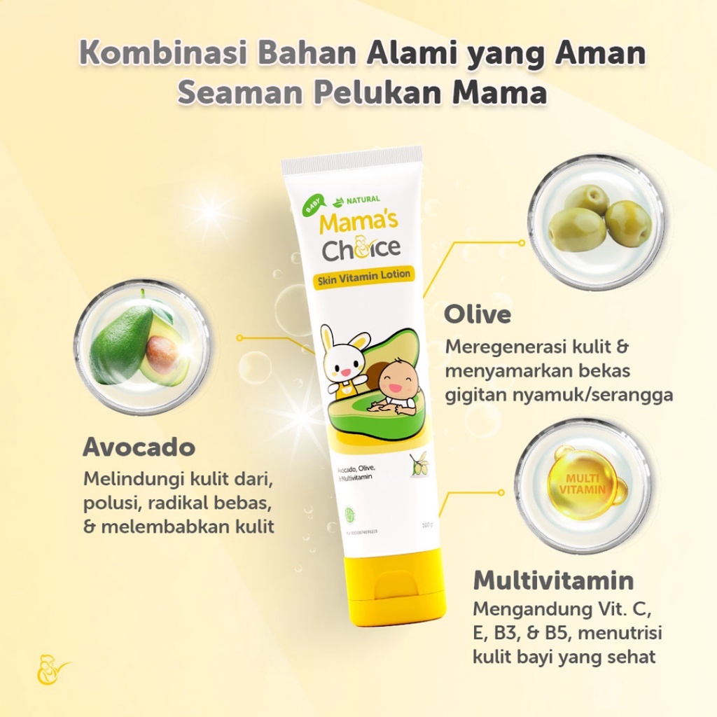 MAMA'S CHOICE Baby Skin Vitamin Lotion 100gr / Mamas Choice Cream Krim Lotion Kulit Bayi