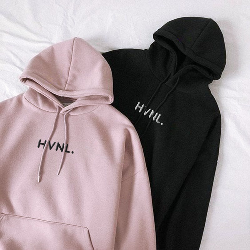 Parisdivarious Sweater Hoodie Jemper (Bordir) HVNL Bahan Fleece Size S - XXL (Pria &amp; Wanita)