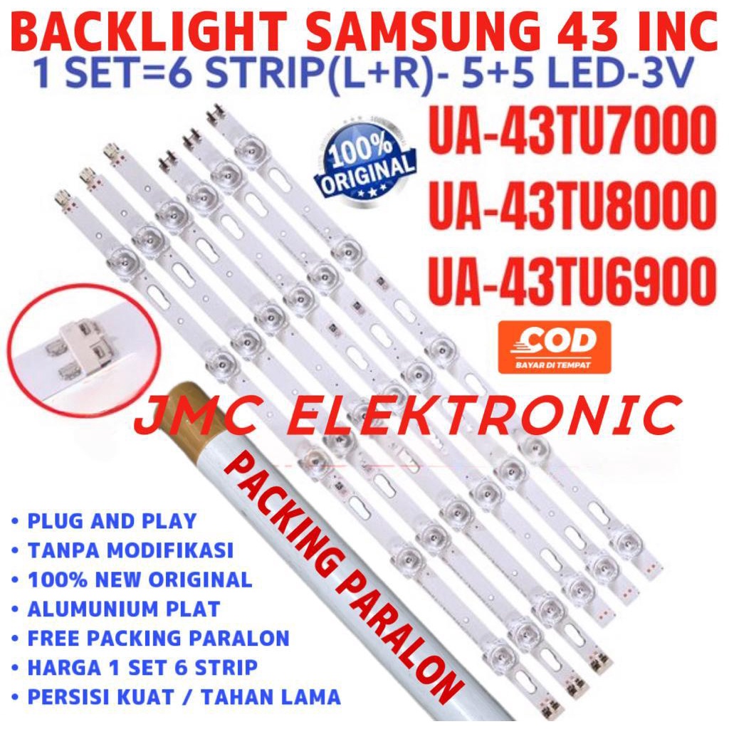 BACKLIGHT TV LED SAMSUNG UA43TU8000K UA43TU7000K UA43AU7000K UA43TU6900K UA-43TU8000K UA-43TU7000K UA-43TU6900K UA-43AU7000K 43TU8000K 43TU8000 43AU7000 43TU7000 43TU6900 UA43AU7000 UA43TU8000 UA43TU7000 UA43TU6900