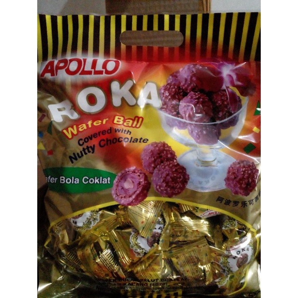 

Coklat apollo ROKA refill 300gr @6gr x 50pcs / roka coklat ball isi 50 pcs ( EXP MEI 2025 )